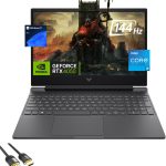 HP لابتوب العاب فيكتوس 15.6 انش 144Hz FHD ثماني النواة i5-13420H انفيديا RTX 4050 6GB RAM 32GB SSD 2TB كيبورد باضاءة خلفية واي فاي 6 كاميرا ويب كيبورد USB-C كيبل PDG HDMI كيبورد امريكي ويندوز 11 برو