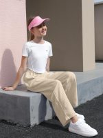 ⁦سانجتري بنطلون واسع الساق للبنات والنساء خفيف الوزن كاجوال مرن عالي الخصر بقصة ساق مستقيمة، مناسب لعمر 4 سنوات - للنساء مقاس 2XL⁩ - الصورة ⁦6⁩