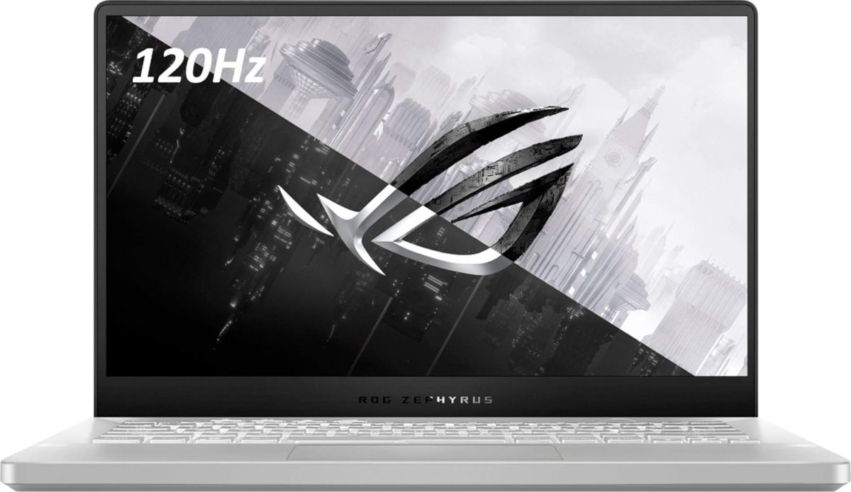 اسس لابتوب العاب روج زيفيروس G14 بشاشة 14 انش ومعالج AMD رايزن 9 وذاكرة 16GB وانفيديا جيفورس RTX 2060 ماكس كيو 1TB SSD بلون ابيض مون لايت، GA401IV-BR9N6