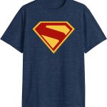 تي شيرت للبالغين مطبوع عليه شعار سوبرمان ليجاسي جاستيس ليج دي سي شيلد