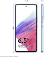 ⁦سامسونج Galaxy A53 5G SM-A536B 16,5 سم (6.5") هجين ثنائي الـSIM Android 12 USB Type-C 6 جيغابايت 128 جيغابايت 5000 مللي أمبير ساعة أزرق⁩ - الصورة ⁦2⁩