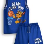 باو باترول طقم كرة السلة للاولاد مكون من قميص وشورت | خيارات ملابس رياضية كاملة من قطعتين للاطفال | مجموعة ملابس رياضية متطابقة للاطفال | هدية ملابس كرتونية للبضائع