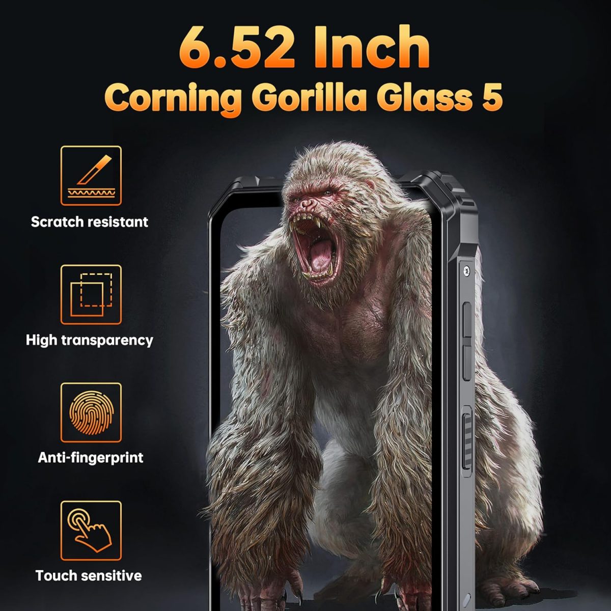⁦اوكتيل هاتف ذكي G1 متين غير مقفل - 24+256GB/1TB اندرويد 14 شاشة 6.55 انش HD كاميرا خلفية 48MP بطارية 10600mAh IP68/IP69K، ثنائي شرائح الاتصال/ان اف سي/بصمة الاصبع 2025⁩ - الصورة ⁦6⁩