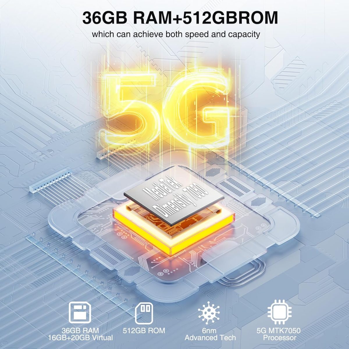 ⁦دوجي جوال في ماكس بلس (2024) 5G متين 22000mAh 36GB+512GB اندرويد 14، رؤية ليلية 200MP+32MP+20MP، شاشة IPS FHD+120Hz، مقاوم للماء IP68/IP69K، NFC/OTG⁩ - الصورة ⁦5⁩