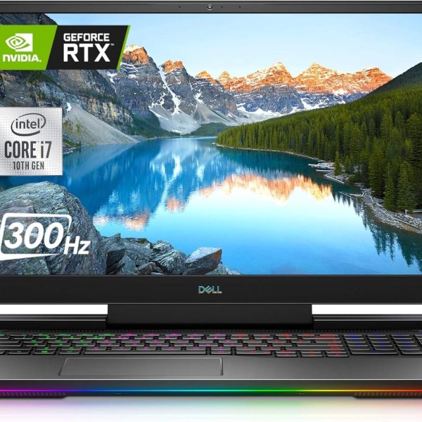 ديل لابتوب العاب فاخر G7 17 بشاشة IPS FHD 17.3 انش 300Hz ومعالج i7-10750H وذاكرة RAM 64GB وSSD 1TB وبطاقة عرض مرئي جيفورس RTX 2070 8GB وكاميرا ويب وكيبورد RGB وواي فاي 6 وبلوتوث 5.1 وويندوز 10 هوم