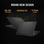 ⁦اسس لابتوب العاب تي يو اف داش 15 (2022)، شاشة FHD 15.6 انش 144Hz، انتل كور i5 12450H، جيفورس RTX 3050 Ti، 8GB DDR5، 512GB PCIe SSD، ثاندربولت 4، واي فاي 6، ويندوز 11 هوم، اسود، FX517ZE-RS51⁩ - الصورة ⁦4⁩