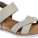 صندل مسطح للنساء من ديزيرت كيس-سيكريت بيكنيك من سكيتشرز