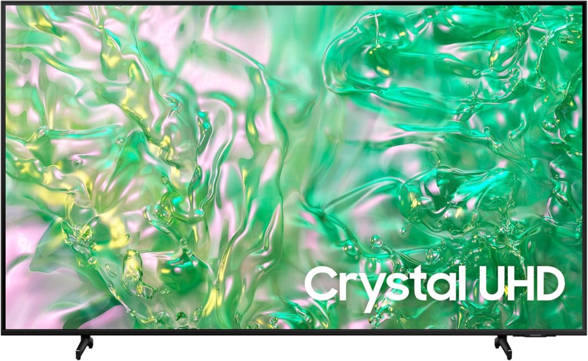 سامسونج تلفزيون كريستال UHD مقاس 55 بوصة، DU8100، دقة 4K، لون كريستال ديناميكي، ترقية 4K، تلفزيون سامسونج بلس، تصميم اير سليم، تلفزيون تايزن الذكي، UA55DU8100UXZN (2024 - نسخة الامارات العربية المتحدة