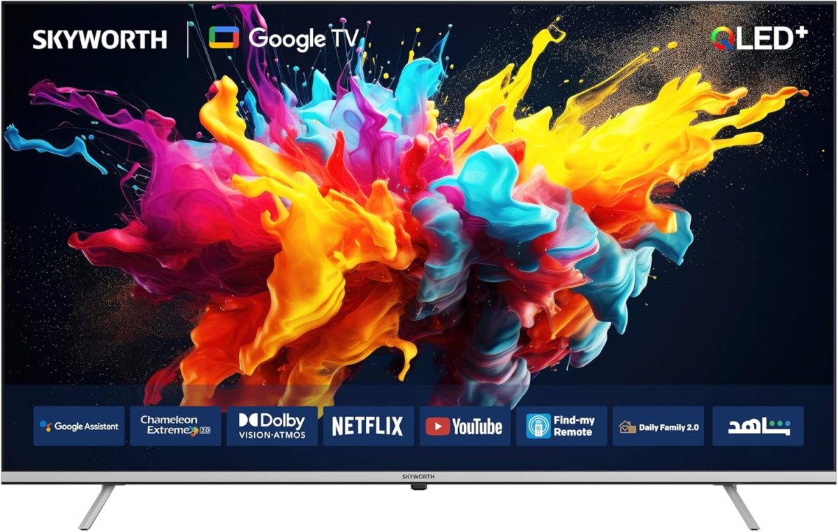 ⁦سكاي ورث تلفزيون جوجل سمارت 65 بوصة 4K UHD QLED مع دولبي فيجن HDR، DTS فيرتشوال اكس، يوتيوب، نتفليكس، بلوتوث، فري فيو بلاي، اليكسا مدمج، واي فاي، ضمان لمدة عام من الشركة المصنعة 65Q6500G⁩ - الصورة ⁦2⁩