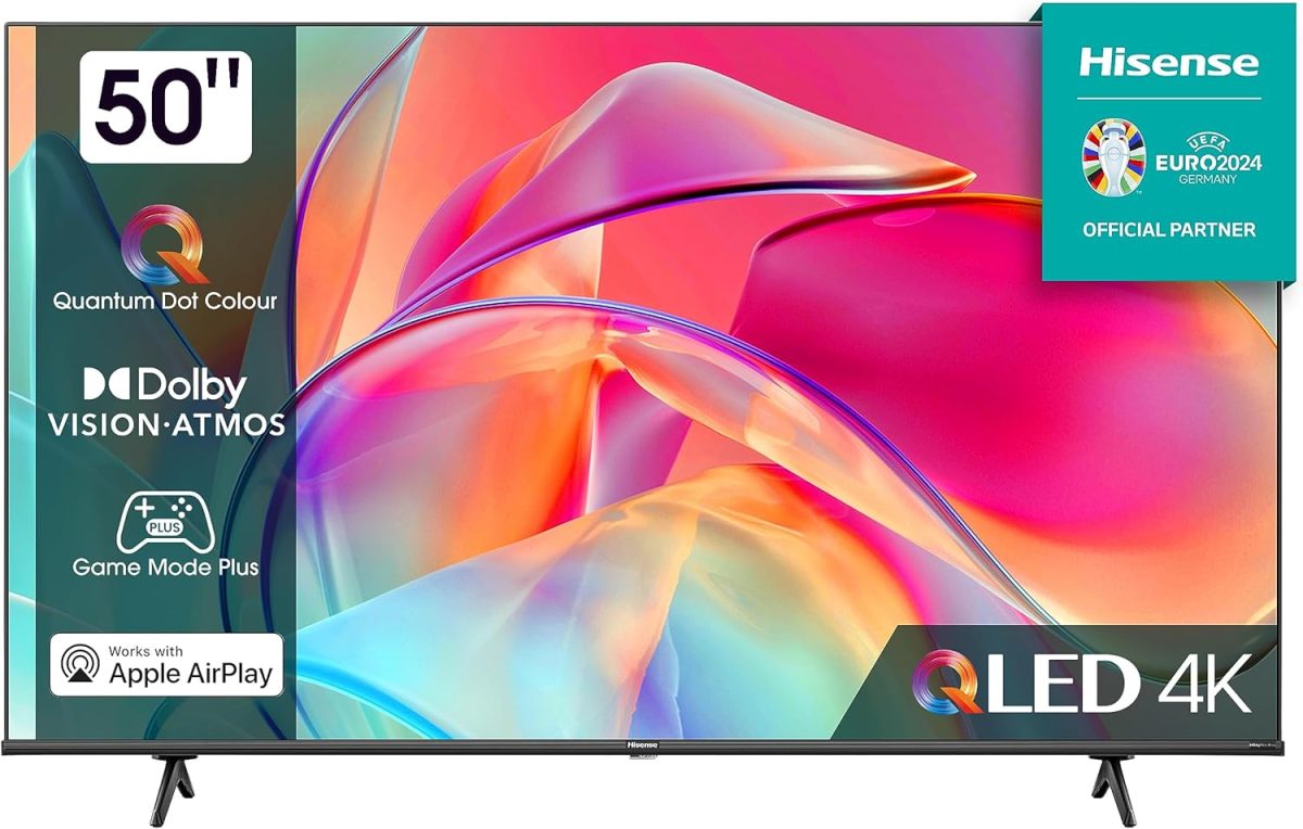⁦هايسينس تلفزيون QLED ذكي 50 بوصة E7K مع لون كوانتوم دوت، دولبي فيجن·اتموس، مشاركة للتلفزيون والتحكم الصوتي ووضع اللعب VRR ALLM، وضع رياضي ذكاء اصطناعي، يوتيوب، نتفليكس، شاهد وانغامي، 50E7K (مجدد)⁩ - الصورة ⁦2⁩