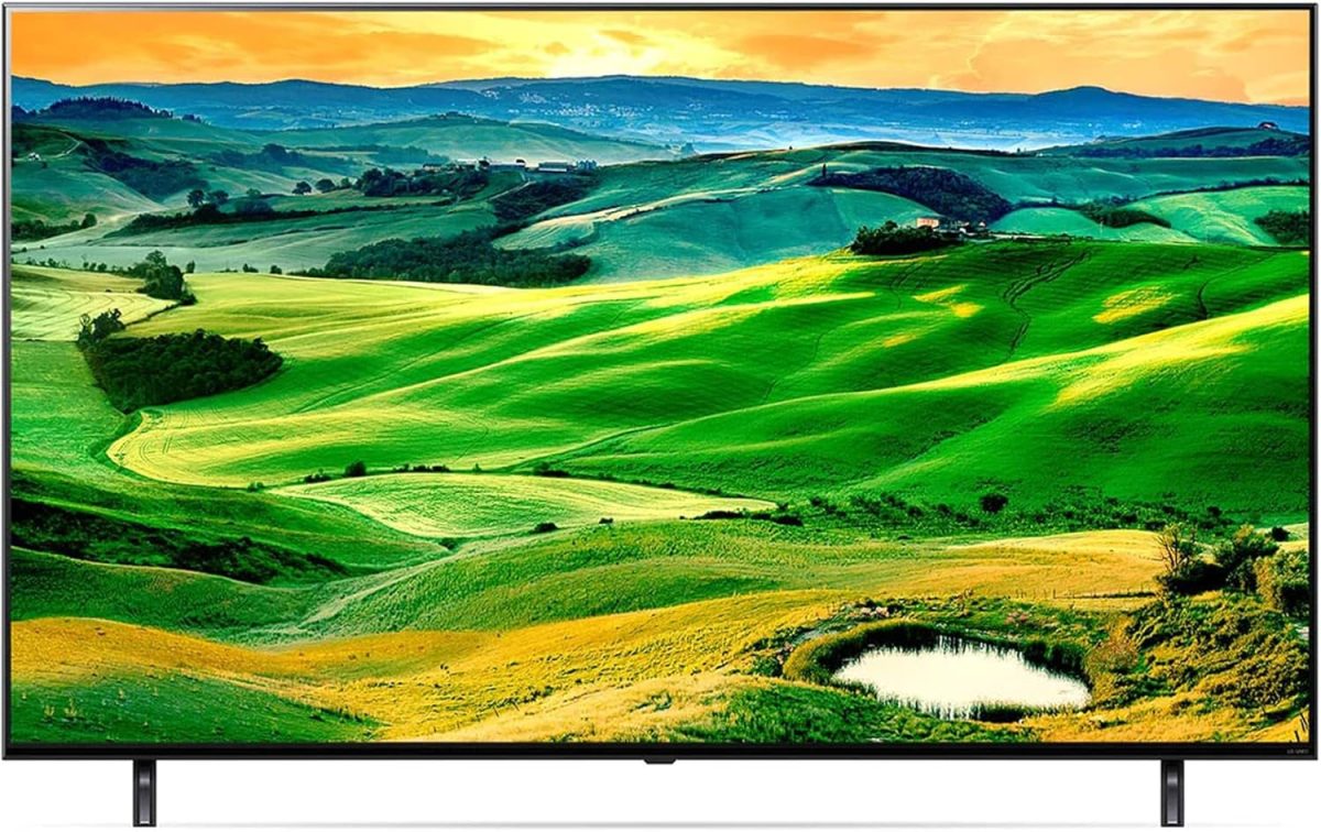 ⁦LG تلفزيون كيو نيد 55 بوصة سلسلة QNED80، تصميم شاشة سينما 4 كيه اكتيف HDR ويب او اس 22 مع تقنية الذكاء الاصطناعي ثينك كيو، اسود⁩ - الصورة ⁦2⁩