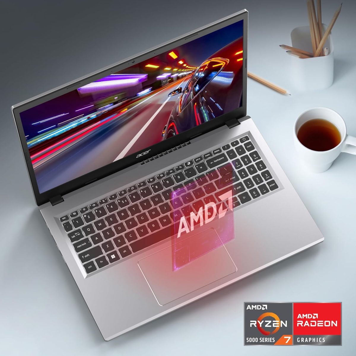 ⁦ايسر لابتوب اسباير جو 15 جاهز بالذكاء الاصطناعي، شاشة 15.6 انش FHD (1920×1080) IPS، AMD رايزن 7 5825U، بطاقة رسومات AMD راديون، 16GB DDR4، 512GB PCIe الجيل الرابع SSD، واي فاي 6، ويندوز 11 هوم، AG15⁩ - الصورة ⁦10⁩