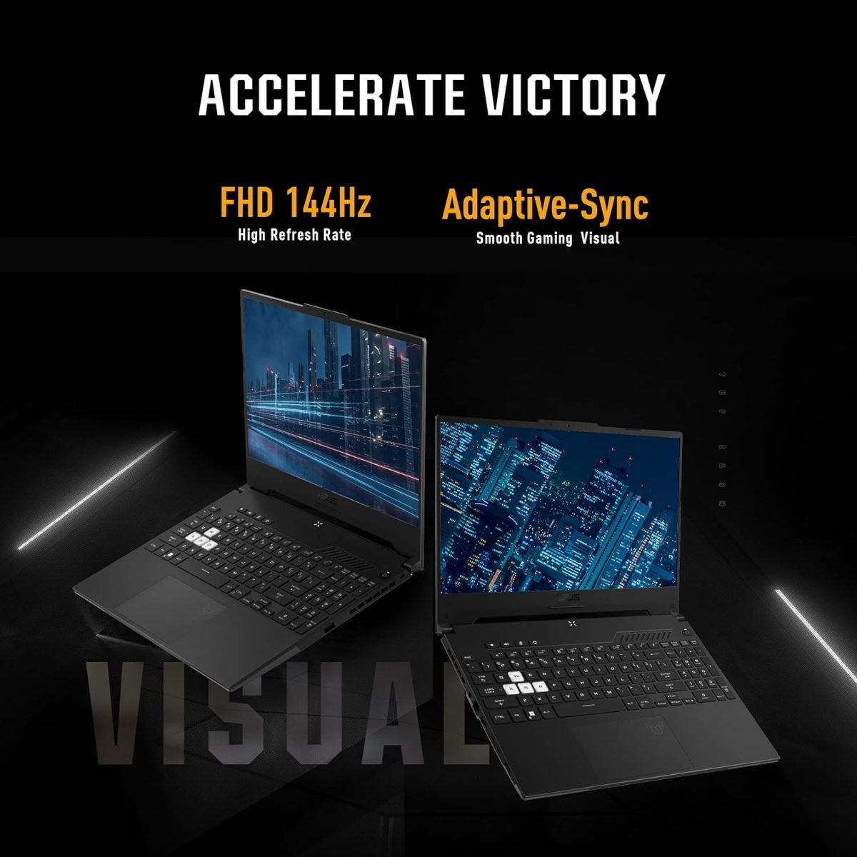 ⁦اسس لابتوب العاب تي يو اف داش 15 (2022)، شاشة FHD 15.6 انش 144Hz، انتل كور i5 12450H، جيفورس RTX 3050 Ti، 8GB DDR5، 512GB PCIe SSD، ثاندربولت 4، واي فاي 6، ويندوز 11 هوم، اسود، FX517ZE-RS51⁩ - الصورة ⁦6⁩
