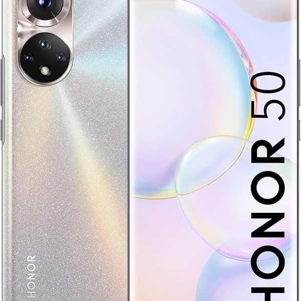 اونر جوال 50 5G بشريحة اتصال غير مقفلة 8+256GB مع كاميرا 108MP وشاشة OLED منحنية 120Hz 6.57 انش ومعالج سناب دراجون 778 وبطارية 4300mAh ونظام اندرويد 11 (ضمان لمدة عامين)