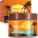 اليفر جل تسمير مكثف 150 غرام، جل تسمير الجزر، كريم تسمير لكراسي الشمس والشمس الخارجية، يستخدم مكونات طبيعية 100% للحصول على تسمير طبيعي