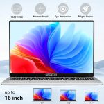 ⁦لابتوب العاب 16 انش من فونيت، لابتوب 2025 ويندوز 11 برو، 8GB RAM 256GB SSD، معالج انتل الجيل 12 N95 (حتى 3.4GHz)، كيبورد باضاءة خلفية، فتح بصمة الاصبع، FHD 1920×1200⁩ - الصورة ⁦4⁩