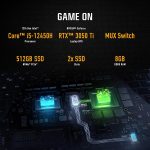 ⁦اسس لابتوب العاب تي يو اف داش 15 (2022)، شاشة FHD 15.6 انش 144Hz، انتل كور i5 12450H، جيفورس RTX 3050 Ti، 8GB DDR5، 512GB PCIe SSD، ثاندربولت 4، واي فاي 6، ويندوز 11 هوم، اسود، FX517ZE-RS51⁩ - الصورة ⁦2⁩