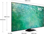 ⁦سامسونج معالج نيو QLED HDR مقاس 85 بوصة بدقة 4 كيه تيتان، معالج كوانتوم عصبي، تصميم نيوسليم، او تي اس، QA85QN85CAUXZN - ضمان لمدة عام (موديل 2023 - نسخة الامارات العربية المتحدة)⁩ - الصورة ⁦2⁩
