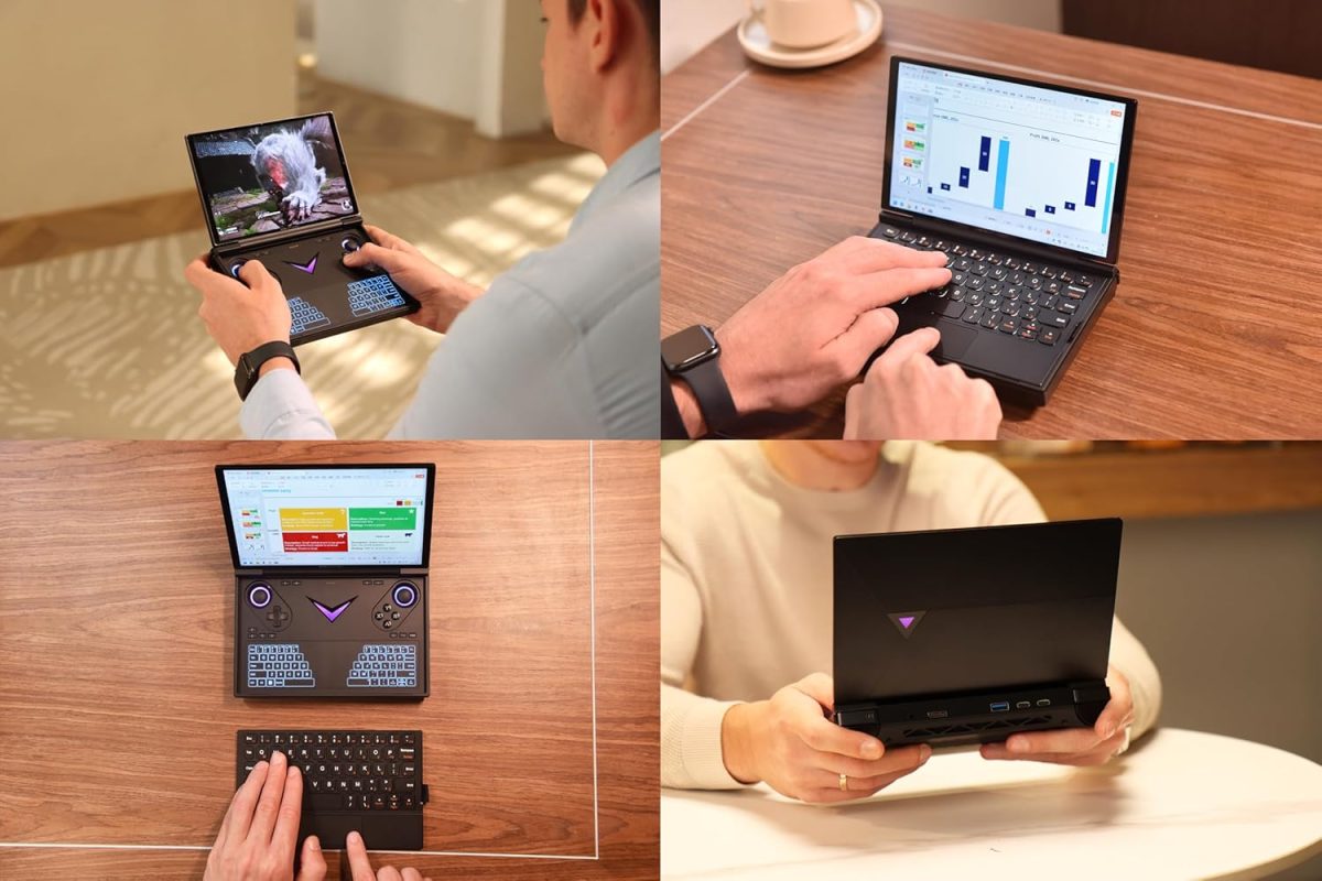 ⁦كمبيوتر محمول باليد اكس بلاير G1 بمعالج AMD رايزن AI 9 HX 370، لابتوب 2 في 1 بشاشة لمس 8.8 انش 144Hz 2k وذاكرة RAM 32GB وSSD 1TB⁩ - الصورة ⁦4⁩