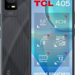 TCL هاتف ذكي 405، ذاكرة 32 جيجابايت بالإضافة إلى ذاكرة رام 2 جيجابايت، شاشة 6.6 بوصة 5000 مللي امبير في الساعة - رمادي داكن