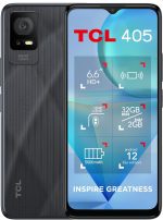 TCL هاتف ذكي 405، ذاكرة 32 جيجابايت بالإضافة إلى ذاكرة رام 2 جيجابايت، شاشة 6.6 بوصة 5000 مللي امبير في الساعة - رمادي داكن