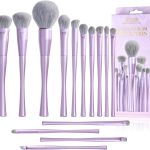 جيسوب مجموعة فرش مكياج احترافية مكونة من 14 قطعة، فرش مكياج نباتية لكريم الاساس وظلال العيون والكونسيلر والكونتور والبودرة واحمر الخدود وفرشاة تحديد العيون، الياف صناعية فاخرة، لون ارجواني T512