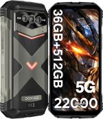 دوجي جوال في ماكس بلس (2024) 5G متين 22000mAh 36GB+512GB اندرويد 14، رؤية ليلية 200MP+32MP+20MP، شاشة IPS FHD+120Hz، مقاوم للماء IP68/IP69K، NFC/OTG