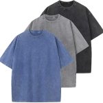 تي شيرت قطن سادة كبير الحجم للرجال من فكاتوزي، تيشيرتات اساسية عتيقة بنمط هيب هوب فضفاض للجنسين