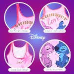 ⁦Disney Stitch Girls Swimming Costume Stitch and Angel One Piece Swimsuit Kids Swim Suit Sizes 6 to 12 Years⁩ - الصورة ⁦6⁩