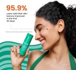 ⁦قناع غليكوليك 2% + 2% حمض اللاكتيك من فوكس تيل مع AHA وPHA وبروفيتامين B5 للوجه لمدة 30 ثانية لصالونات التجميل للحصول على بشرة نقية وناعمة للرجال والنساء، 30 مل، اخضر⁩ - الصورة ⁦4⁩