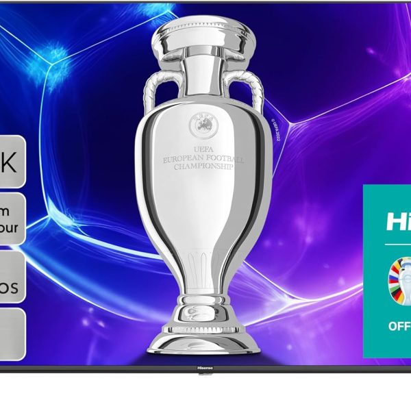 هايسينس تلفزيون QLED ذكي 50 بوصة E7K مع لون كوانتوم دوت، دولبي فيجن·اتموس، مشاركة للتلفزيون والتحكم الصوتي ووضع اللعب VRR ALLM، وضع رياضي ذكاء اصطناعي، يوتيوب، نتفليكس، شاهد وانغامي، 50E7K (مجدد)