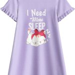 ال كيو اس زد ملابس نوم للبنات الصغيرات من عمر 3-10 سنوات، بيجامات خيالية للاميرات باكمام قصيرة