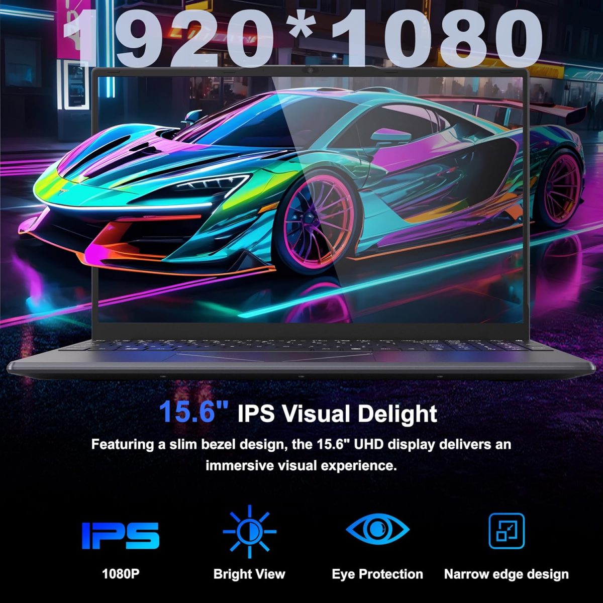 ⁦لابتوب 15.6 انش DDR4 16GB وSSD 512GB ومعالج AMD رايزن 5 3500U وبطاقة رسومات مدمجة وخاصية التعرف باللمس وواي فاي 2.4/5G وبلوتوث 5.2 و2×USB 3.0 للطلاب والمكتب والالعاب⁩ - الصورة ⁦3⁩