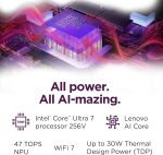 ⁦لينوفو لابتوب سليم 7i - 2025 - خفيف الوزن - شاشة لمس WUXGA 14 انش - ذاكرة 16 جيجا - تخزين 1 تيرابايت - كور الترا 7 - ويندوز 11 برو - رمادي لونا⁩ - الصورة ⁦3⁩