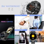 ⁦فيليكو ساعة ذكية للرجال بشاشة لمس كاملة 1.3 انش بتصنيف IP67 لمقاومة المياه والغبار من الستانلس ستيل لتتبع النشاط واللياقة البدنية⁩ - الصورة ⁦3⁩