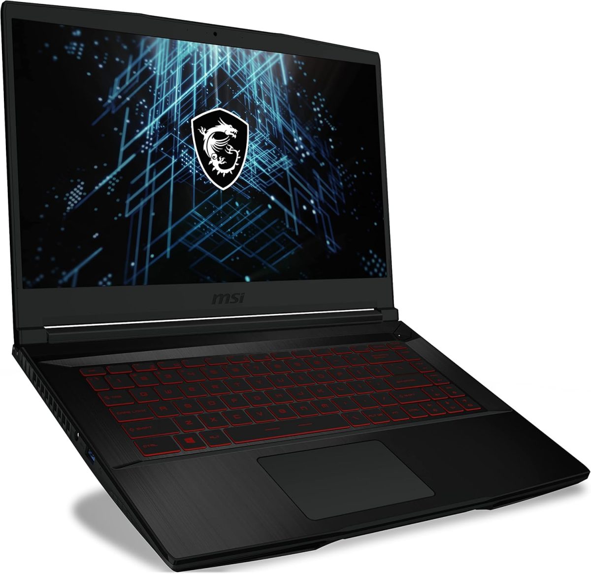 ⁦MSI لابتوب العاب GV63 15.6 انش 144Hz انتل كور i5-11400H GTX1650 8GB 512GB NVMe SSD ويندوز 11 - اسود (11SC-825)⁩ - الصورة ⁦2⁩