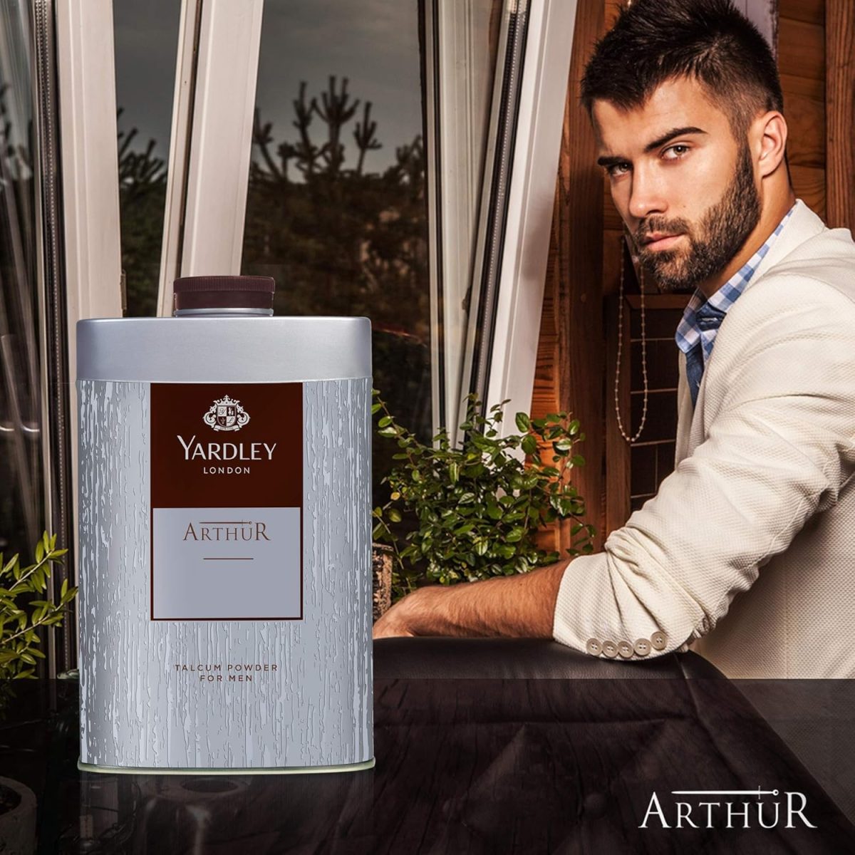 ⁦بودرة تالك معطرة للرجال ارثر من ياردلي، رائحة عطرة طوال اليوم - 250 جرام⁩ - الصورة ⁦4⁩