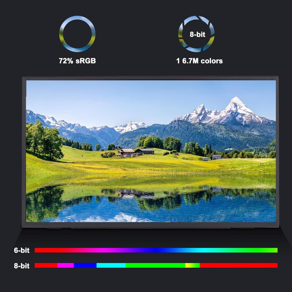 ⁦ايروفامي مكتب العاب كمبيوتر محمول 18.5 انش FHD 100Hz للابتوب وسيرفيس والكمبيوتر وبلاي ستيشن 4/5 مع حامل⁩ - الصورة ⁦3⁩