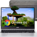 ايسر لابتوب كروم بوك 315، شاشة 15.6 انش HD مضادة للتوهج، انتل بنتيوم N6000، 4GB LPDDR4X، تخزين 288GB (128GB eMMC + قاعدة شحن 160GB)، بطاقة رسومات UHD، لوحة ارقام، واي فاي 6، نظام تشغيل كروم، فضي