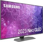 ⁦سامسونج تلفزيون سمارت QN90C 4K نيو QLED HDR 43 بوصة (2023) - معدل تحديث 144 هرتز، دولبي اتموس اوبجيكت، اليكسا مدمجة وشاشة مضادة للانعكاس (مجدد)⁩ - الصورة ⁦4⁩