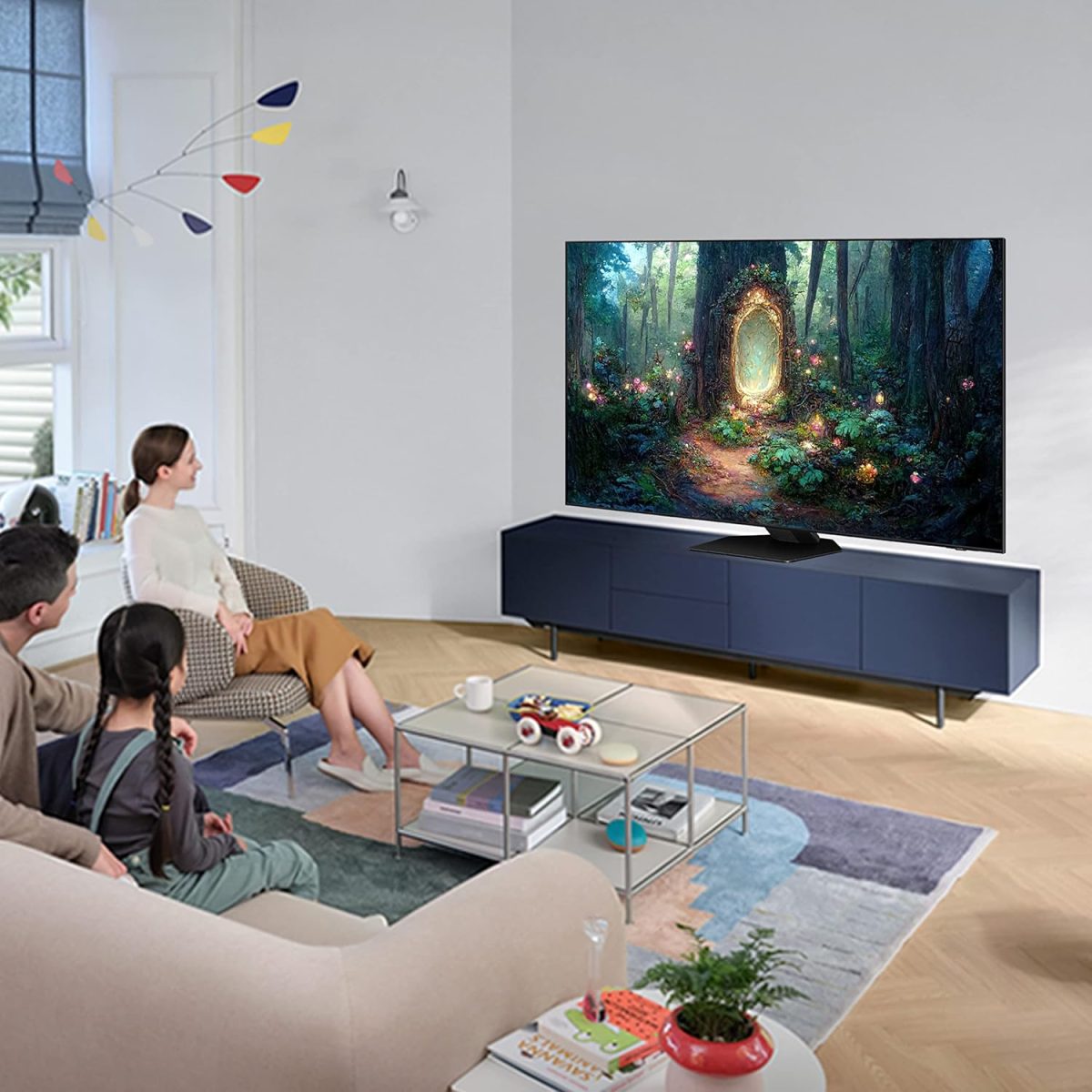 ⁦سامسونج معالج نيو QLED HDR مقاس 85 بوصة بدقة 4 كيه تيتان، معالج كوانتوم عصبي، تصميم نيوسليم، او تي اس، QA85QN85CAUXZN - ضمان لمدة عام (موديل 2023 - نسخة الامارات العربية المتحدة)⁩ - الصورة ⁦4⁩