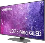 ⁦سامسونج تلفزيون سمارت QN90C 4K نيو QLED HDR 43 بوصة (2023) - معدل تحديث 144 هرتز، دولبي اتموس اوبجيكت، اليكسا مدمجة وشاشة مضادة للانعكاس (مجدد)⁩ - الصورة ⁦3⁩