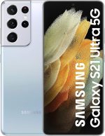 سامسونج جالكسي اس 21 الترا (5G SM-G998B/DS 512GB ذاكرة RAM 16GB، لون فضي فانتوم)