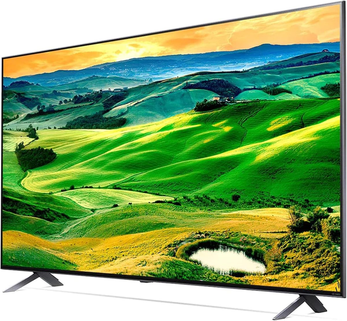 ⁦LG تلفزيون كيو نيد 55 بوصة سلسلة QNED80، تصميم شاشة سينما 4 كيه اكتيف HDR ويب او اس 22 مع تقنية الذكاء الاصطناعي ثينك كيو، اسود⁩ - الصورة ⁦3⁩
