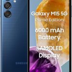 سامسونج جوال جالكسي M15 اصدار برايم 5G (توباز ازرق، ذاكرة RAM 4GB، تخزين 128GB) | شاشة سوبر اموليد | كاميرا ثلاثية 50MP | بطارية 6000mAh | ميديا تيك ديمنستي 6100+ | ترقية نظام تشغيل الجيل الرابع