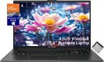 اسس لابتوب فيفو بوك جو رفيع للاعمال مقاس 15.6 انش ومعالج AMD رايزن 3 7320U وذاكرة RAM DDR5 8GB وSSD 1TB وكاميرا ويب وUSB C ووضع مسطح 180 درجة وواي فاي وبلوتوث 5.1 وويندوز 11 مع قطعة قماش