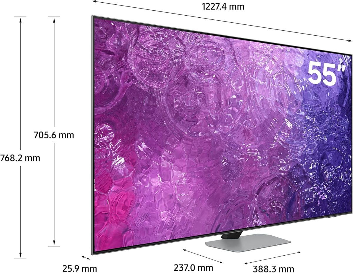 ⁦سامسونج تلفزيون نيو QLED 4K معالج كوانتوم عصبي 4K مضاد للانعكاس - QE55QN90CATXXU - موديل 2023 - ضمان لمدة عام (نسخة دولية) مقاس 55 بوصة - QE55QN90CATXXU - ضمان لمدة عام (اصدار عالمي)⁩ - الصورة ⁦2⁩