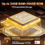 ⁦اوكتيل هاتف ذكي G1 متين غير مقفل - 24+256GB/1TB اندرويد 14 شاشة 6.55 انش HD كاميرا خلفية 48MP بطارية 10600mAh IP68/IP69K، ثنائي شرائح الاتصال/ان اف سي/بصمة الاصبع 2025⁩ - الصورة ⁦4⁩