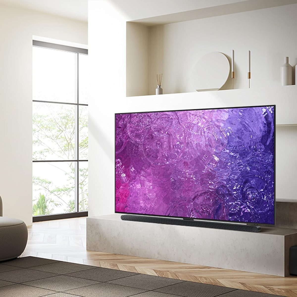 ⁦سامسونج تلفزيون نيو QLED 4K معالج كوانتوم عصبي 4K مضاد للانعكاس - QE55QN90CATXXU - موديل 2023 - ضمان لمدة عام (نسخة دولية) مقاس 55 بوصة - QE55QN90CATXXU - ضمان لمدة عام (اصدار عالمي)⁩ - الصورة ⁦4⁩