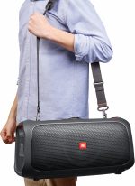 ⁦JBL مكبر صوت محمول للحفلات اثناء التنقل من بارتي بوكس مع اضواء مدمجة وميكروفون لاسلكي، 100 واط من صوت JBL برو قوي، صوت جهوري قوي، مقاوم للرذاذ IPX4، تدفق بلوتوث - اسود، JBLPARTYBOXOTGUK⁩ - الصورة ⁦13⁩